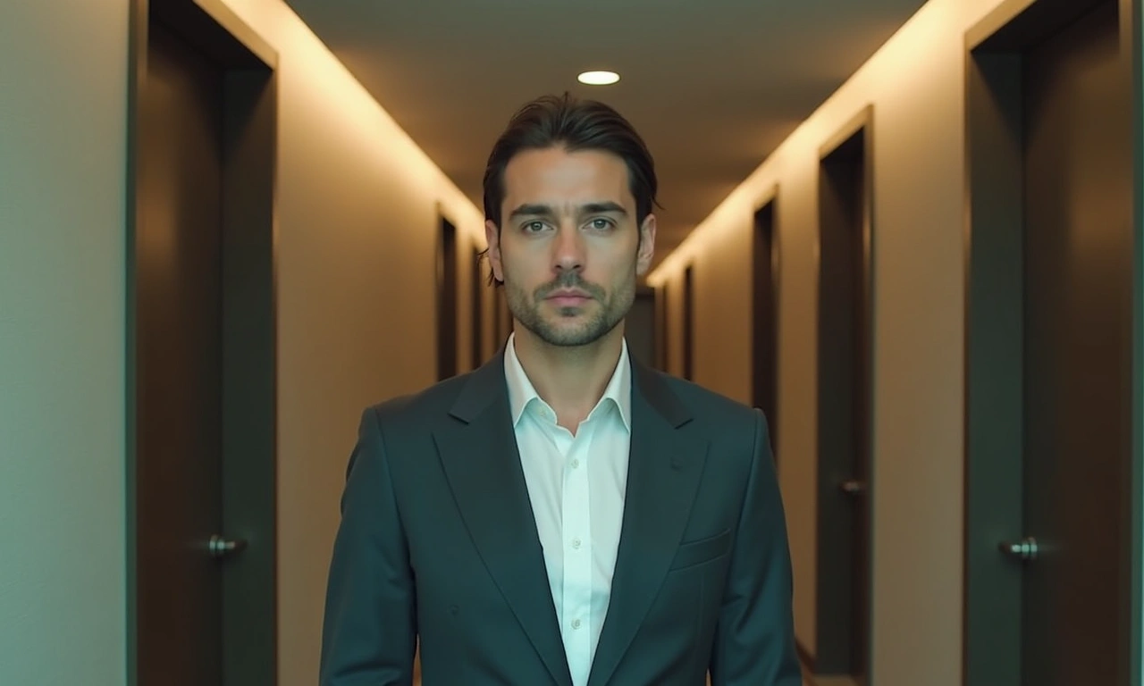 Apollo Neuro on wrist, Calmigo in suit jacket pocket — executive deployment scenario