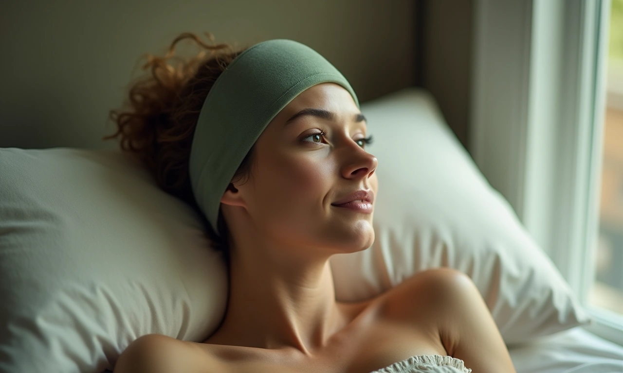 Executive at office desk using an under-clothing biofeedback device