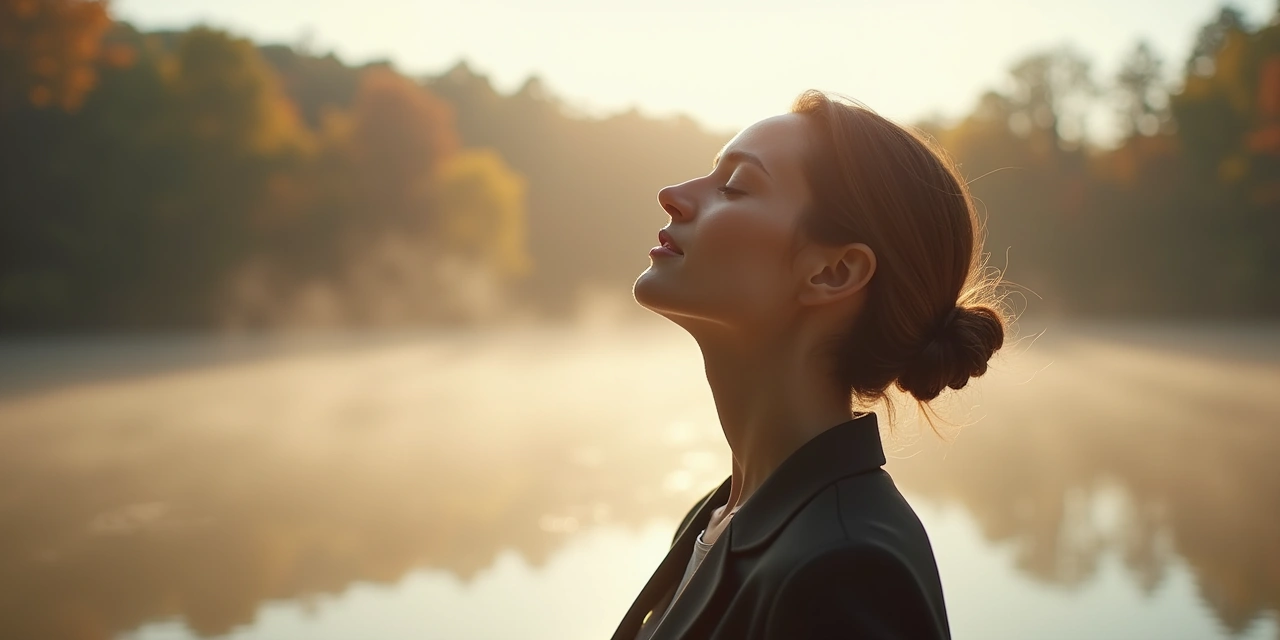 Forest trail at a Westchester County nature reserve in spring, dappled light through new-growth leaves