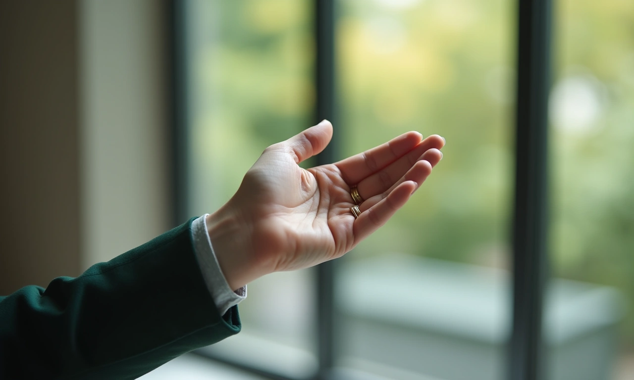 Oura Ring worn on professional hand at boardroom table — executive stress monitoring
