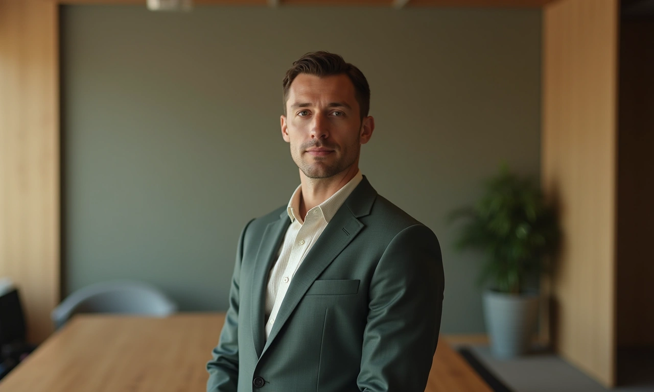 Executive in boardroom using a discreet wearable device protocol